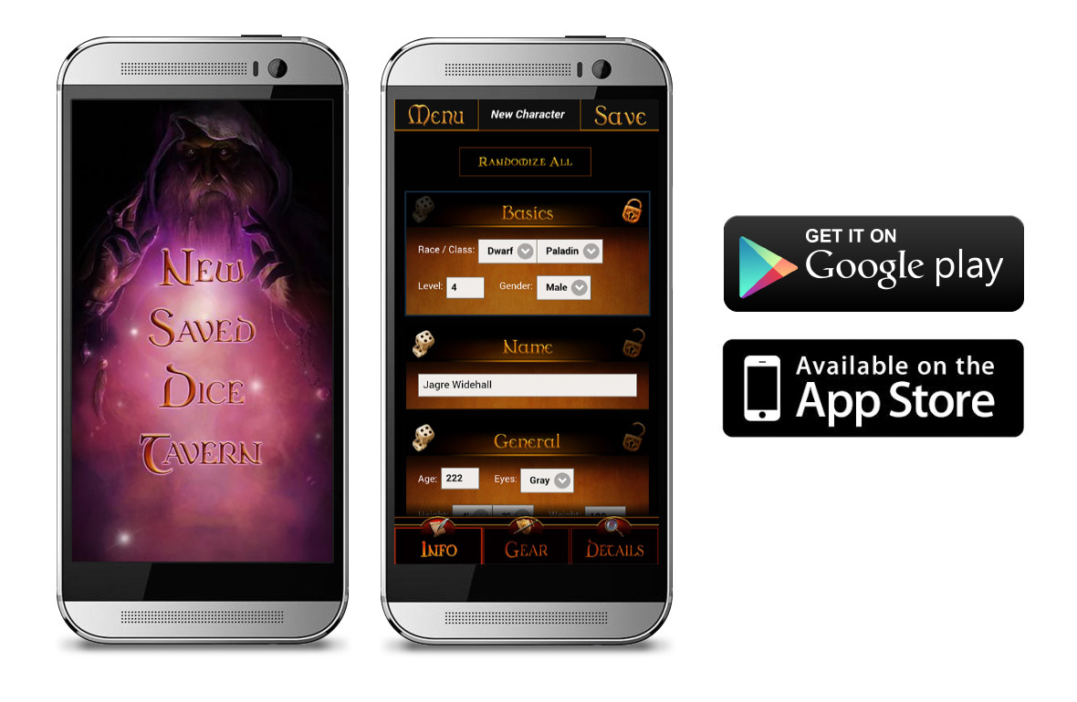 Mobile App Gm Wizard Character Generator Npc Creator For Rpgs